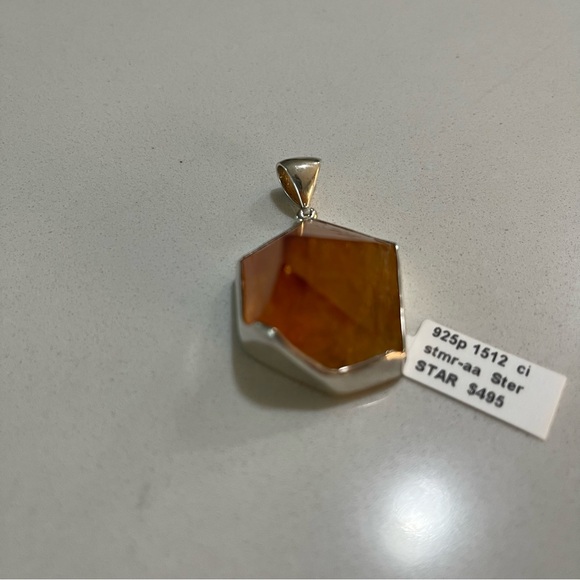 One of a kind 72.90 carat faceted Citrine Quartz Pendant - Picture 4 of 11